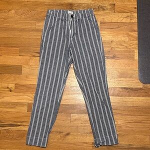 PacSun Charcoal and White Striped Skinny Pants